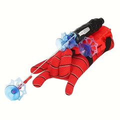 Spider Web Launcher Gloves - Red & Blue Hero Toy for Youngsters & Adults, Fun Interactive Party Game, Durable ABS Material, Perfect for Halloween & Christmas Gifts