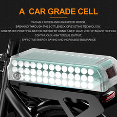 48V fast folding mountain bicycle aluminum alloy 18650 lithium battery 14 inch high speed E-bike