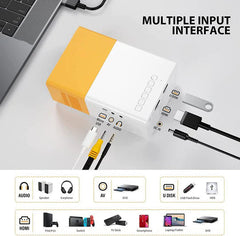 LED Pico Video Projector for Home & Theater with HDMI USB Interfaces and Remote Control