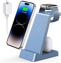 Wireless Charging Station, 18W Fast Wireless Charger for iPhone