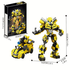 1800pcs ABS Building Blocks, 2-in-1 Transformable Car Model Set