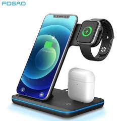 3-In-1 Fast Wireless USB Charging Dock Station for iPhone