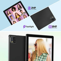 Latest Android 15 Tablets Computer, 10.1 Inch Quad-core, 12GB (3+9 Virtual)RAM, 64GB ROM, 1280*800IPS, Supports 1TB Micro SD Card Insertion, Stereo Speaker