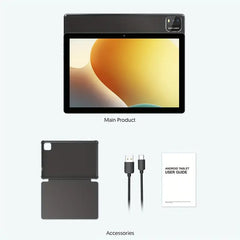 Latest Android 15 Tablets Computer, 10.1 Inch Quad-core, 12GB (3+9 Virtual)RAM, 64GB ROM, 1280*800IPS, Supports 1TB Micro SD Card Insertion, Stereo Speaker