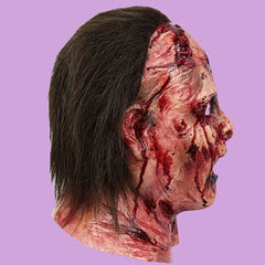 1pc Realistic Blood-Covered Horror Jason Voorhees/Freddy Krueger-Inspired Latex Mask - Funky Horror Face with Bloody Eyes, Nose, Mouth & Expressive Design