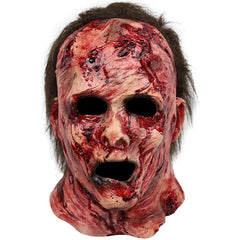 1pc Realistic Blood-Covered Horror Jason Voorhees/Freddy Krueger-Inspired Latex Mask - Funky Horror Face with Bloody Eyes, Nose, Mouth & Expressive Design