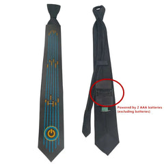 Voice-Controlled EL Luminous Tie – Innovative and Unique Creative Wear, Perfect for Festivals, Nightclubs, and Party Performances (Excludes 2 AAA Batteries)