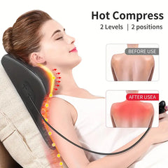 MASSTECK Shiatsu Massager Featuring Heat, Designed for Deep Tissue in The, Shoulders, And, Offers 3 Modes And 2 Heating Settings, Providing a 3D Kneading Experience for Body Relaxation, Perfect As a Gift for Mothers, Fathers, And Women