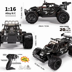 1:16 2.4G Remote Control Cars, Proportional Throttle and High Speed up to 20 Km/h