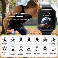 Sports Smart Watch, 1.83'' Full Touch Screen Display with Message
