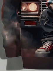 Men's 3D Halloween Print Hoodie - Casual Long Sleeve Sweatshirt, Polyester Blended, Machine Washable - Adult and Teen Models - Medium Elastic Fabric - Perfect Choice for Autumn and Winter