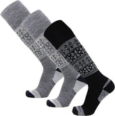 3Packs Alpaca Ski Socks – Men Warm Wool Sock, Women Skiing & For Snowboarding