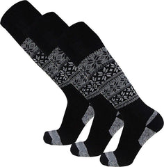 3Packs Alpaca Ski Socks – Men Warm Wool Sock, Women Skiing & For Snowboarding