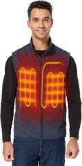 Men's Fleece Heated Vest with Battery Pack