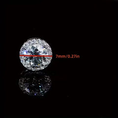 Pair of 2 carat VVS1 Moissanite Stud Earrings - Mature Style, 925