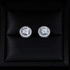 Pair of 2 carat VVS1 Moissanite Stud Earrings - Mature Style, 925