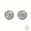 Pair of 2 carat VVS1 Moissanite Stud Earrings - Mature Style, 925