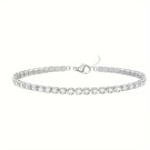 925 Silver 4.4 Carat Moissanite Tennis Bracelet