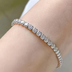 925 Silver 4.4 Carat Moissanite Tennis Bracelet