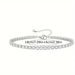 925 Silver 4.4 Carat Moissanite Tennis Bracelet