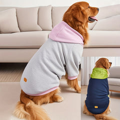 Classical minimalism Dog hoodie with a hat for Large Breeds - Comfy Homewear Onesie with Elastic Cuffs, Machine Washable Spring/Summer Sweatshirt for Labradors & Rottweilers, Comfortable Petwear