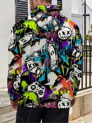 3D Men'S New Long Sleeve Casual Hoodie | Graffiti Print, Fashionable Sweatshirt for Daily Wear and Gifts, Perfect for Fall/Winter