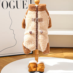 Autumn and Winter Thickened Four-Legged Double-Sided Zipper Pet Dog Clothing