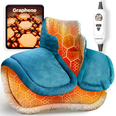 Easy-Use Electric Heating Shawl, Graphene-Infused Weighted Design with 6 Heat Levels & 4H Timer, Machine Washable Fabric and Auto Shut-Off, Comforting Gift for All Occasions