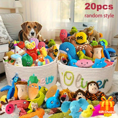 [20pcs Squeaky Dog Toy] 20pcs Chew-Resistant Squeaky Dog Toy Gift Set | Perfect for Small Dogs, Keeps Your Pet Entertained and Engaged