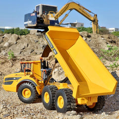 1:20 Double E E591 A40G Rc Truck Dumper Alloy Large Cars Trucks Remote Control Tractor Articulated Dump Engineering Vehicle Toys