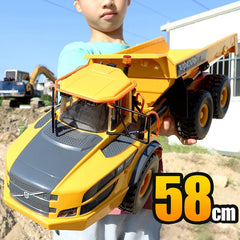 1:20 Double E E591 A40G Rc Truck Dumper Alloy Large Cars Trucks Remote Control Tractor Articulated Dump Engineering Vehicle Toys