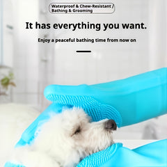 2pcs Pet Bath Massage Brush with Dense Soft Bristles - Gentle Deshedding & Hair Removal for Dogs/Cats, Anti-Slip Grip Suitable for Puppies/Kittens & Adult Pets, Soothes Sensitive Light Beige, Reduces Shedding, All-Season Grooming