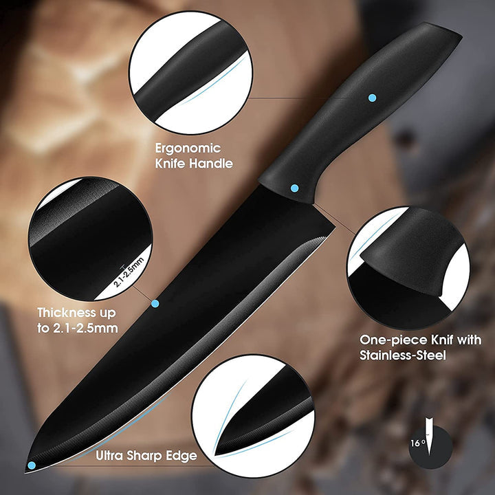 17 pcs German High Carbon Stainless Steel Kitchen Knife Set