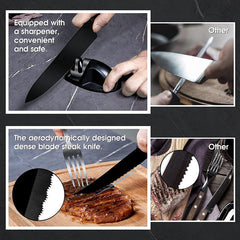 17 pcs German High Carbon Stainless Steel Kitchen Knife Set