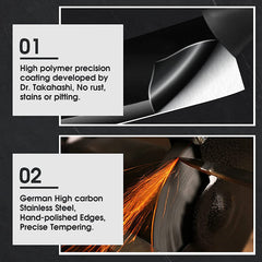 17 pcs German High Carbon Stainless Steel Kitchen Knife Set