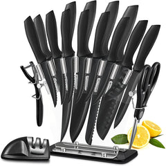 17 pcs German High Carbon Stainless Steel Kitchen Knife Set