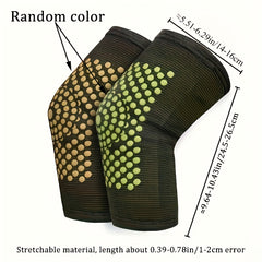 Black/Orange/Red Gradient Thermo-Polyester Hot Knee Warmers - Instant Heat, Adjustable Knee Protectors for Skiing, Sports & Winter - Hand Washable Cold Weather Leg Warmers 45°C