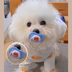 Set of 3 Silicone Puppy Pacifiers, Suitable for Sleep And Teething - Food-Grade, Chewable Toy Set, Ideal for Schnauzers And Small Dogs.