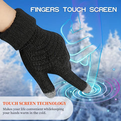 1 Pair Thermal Winter Gloves - Touchscreen Compatible, Thickened  Sports Gloves for Cycling, Hiking & Outdoor Activities, Solid Color Cold Weather Hand Warmers, Touchscreencompatible Material, Lifestyle