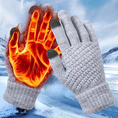 1 Pair Thermal Winter Gloves - Touchscreen Compatible, Thickened  Sports Gloves for Cycling, Hiking & Outdoor Activities, Solid Color Cold Weather Hand Warmers, Touchscreencompatible Material, Lifestyle