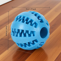 1pc Heavy-Duty Bite-Resistant Dog Ball - Non-Toxic Chew Proof Bouncing & Leakage Toy Suitable for Grinding Teeth, Anti-Gnawing for Large & Small Dogs, Puppy Teething, Pet Ball for /Outdoor Play