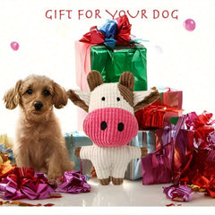 Pet Plush Toy, Dental Cleaning, Interactive Entertainment, Pomeranian Teddy Pet Toy, Cartoon Doll Self-Entertainment Chewing Dog Toy, Plush Sound Toy, Suitable for Dogs and Cats, Without Battery