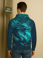 Men's Hoodie with Front Pocket - Adjustable Drawstring Hood - Long Sleeve Pullover Sweatshirt - Fall/Winter Casual Streetwear - Machine Washable Polyester Knit - Regular Fit Everyday Outerwear, Outdoor Clothing, Bold Design, Comfortable Fabric, Urban Styl