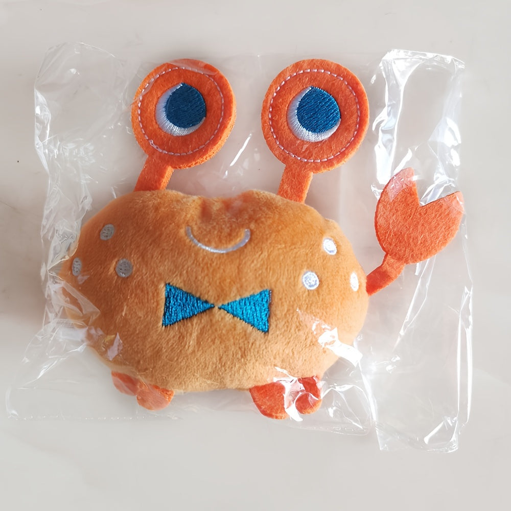 1pc Crab Design Pet Grinding Teeth Plush Toy, Durable Chew Toy For Dog Interactive Supply