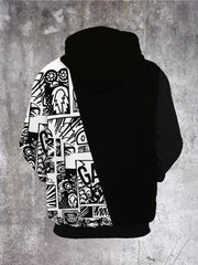 Men's Casual Hooded Sweatshirt for Autumn and Winter, Fashionable Long Sleeve Outerwear for Daily Outdoor Wear