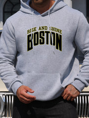 Men'S Printed Hoodie | Casual Drawstring Pullover with Comfortable and Versatile Long Sleeves for Autumn and Winter