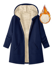 Plus Size, Popular Winter Women's Warm Plush Pocket Hooded S Jacket