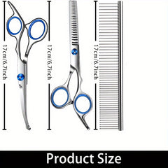 Professional Stainless Steel Pet Grooming Scissors - Uncharged, No Battery Required - Safe Dog Grooming Tools for Trimming, Shaping, and Styling - Suitable for Dogs and Cats