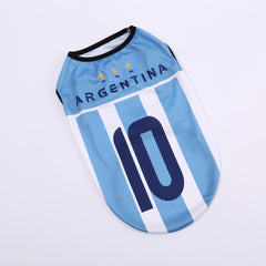 1pc Pet Jersey Argentina Team Jersey 2026 Pet Football Uniform Dog Vest Cat T-Shirt Comfortable Breathable Fabric