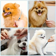 Professional Stainless Steel Pet Grooming Scissors - Uncharged, No Battery Required - Safe Dog Grooming Tools for Trimming, Shaping, and Styling - Suitable for Dogs and Cats